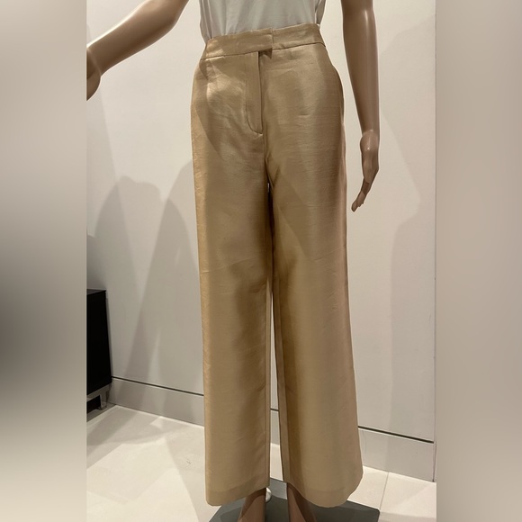 Vintage Regina Rubens Pants, Size 10, Silk Blend, Beige Gold, Great Condition! - Picture 1 of 9